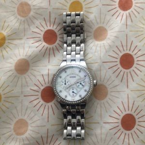 Silver guess watch